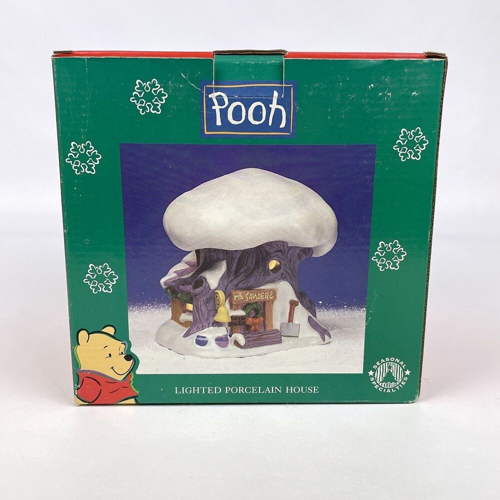 Seasonal Specialties Winnie the Pooh Lighted Porcelain House Display w/ Box
